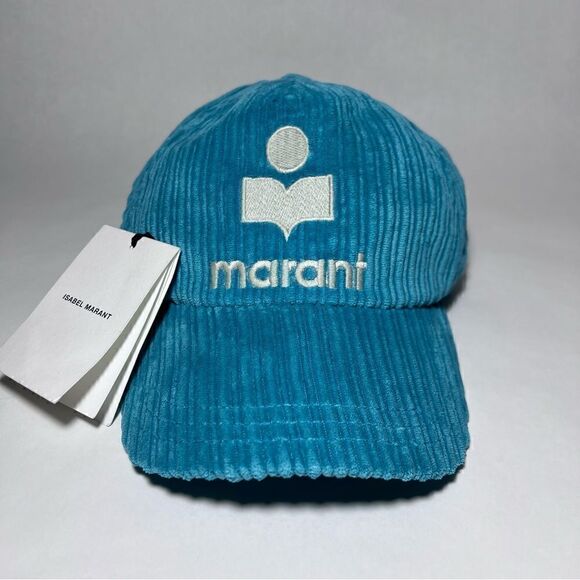 Isabel Marant Tyron Corduroy Cap in Aqua - Picture 1 of 7